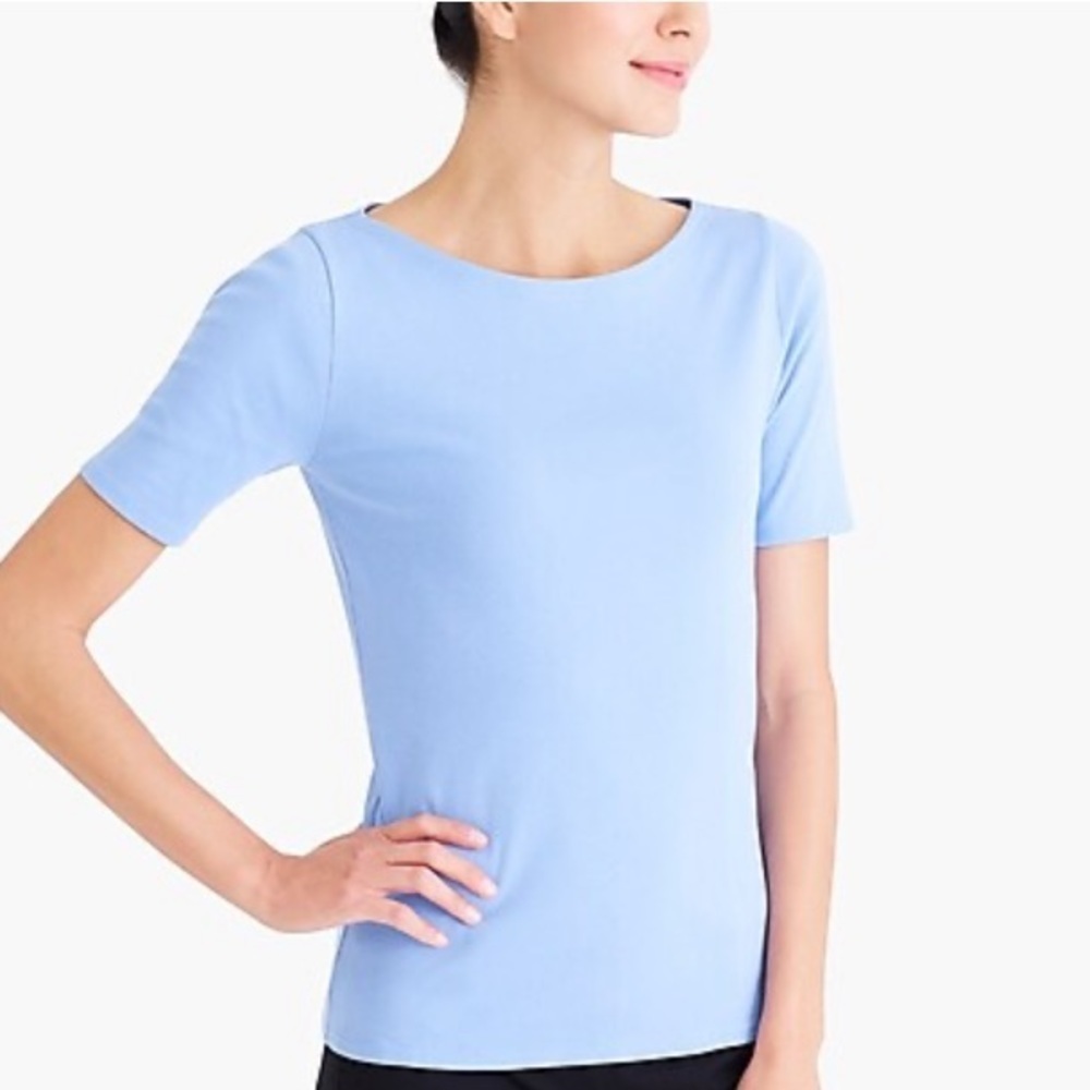 6 for $ 25 J crew Perfect-fit open-neck tee